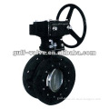 cast iron double flange butterfly valve
